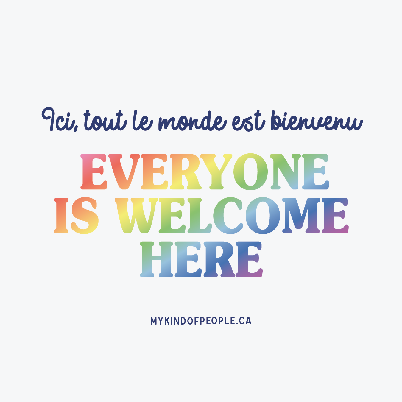 Everyone is welcome here | 3x3 Window Cling