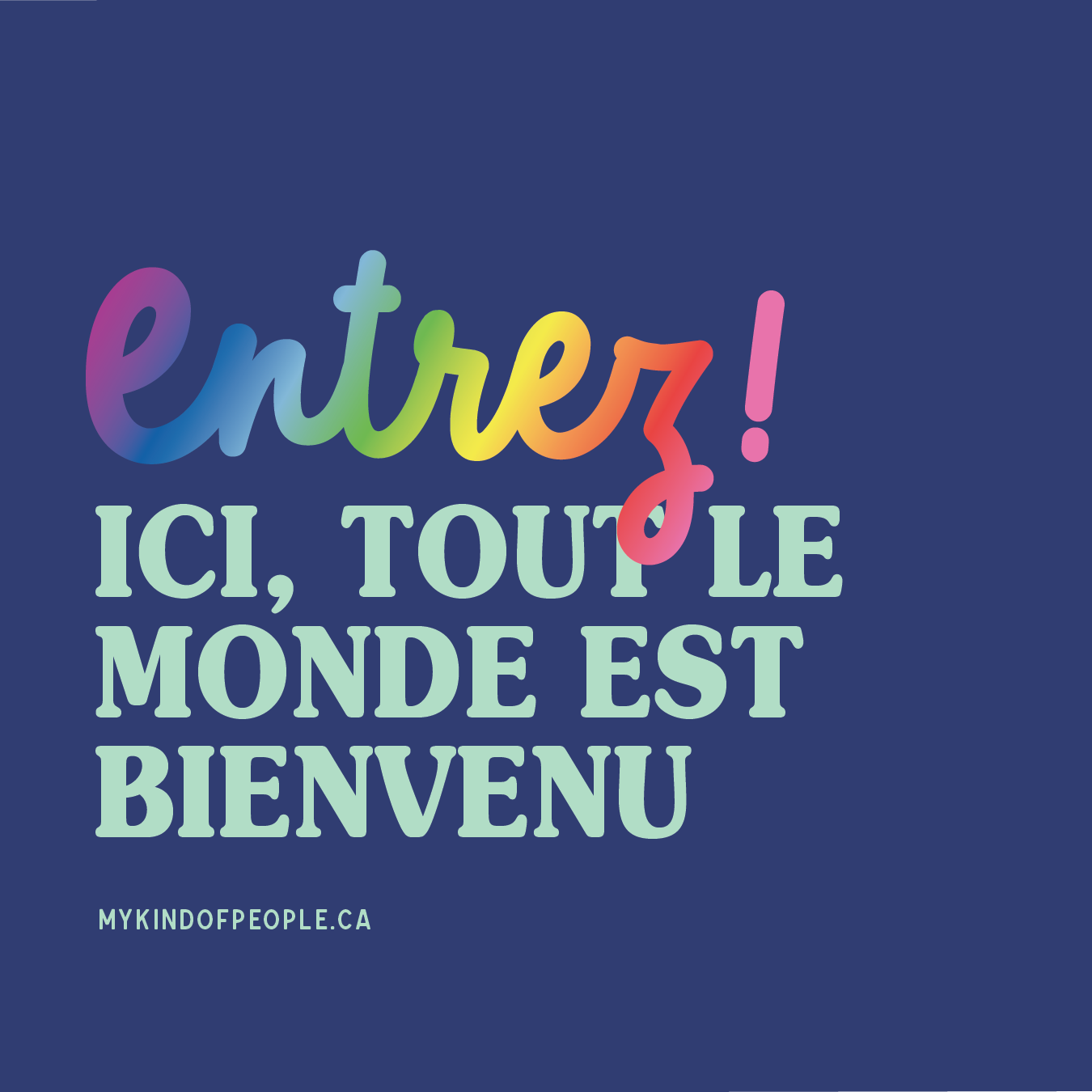 Entrez! | 3x3 Window Cling