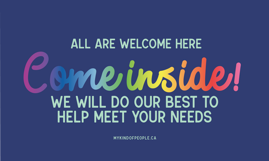 Come inside! | 5x3 Window Cling