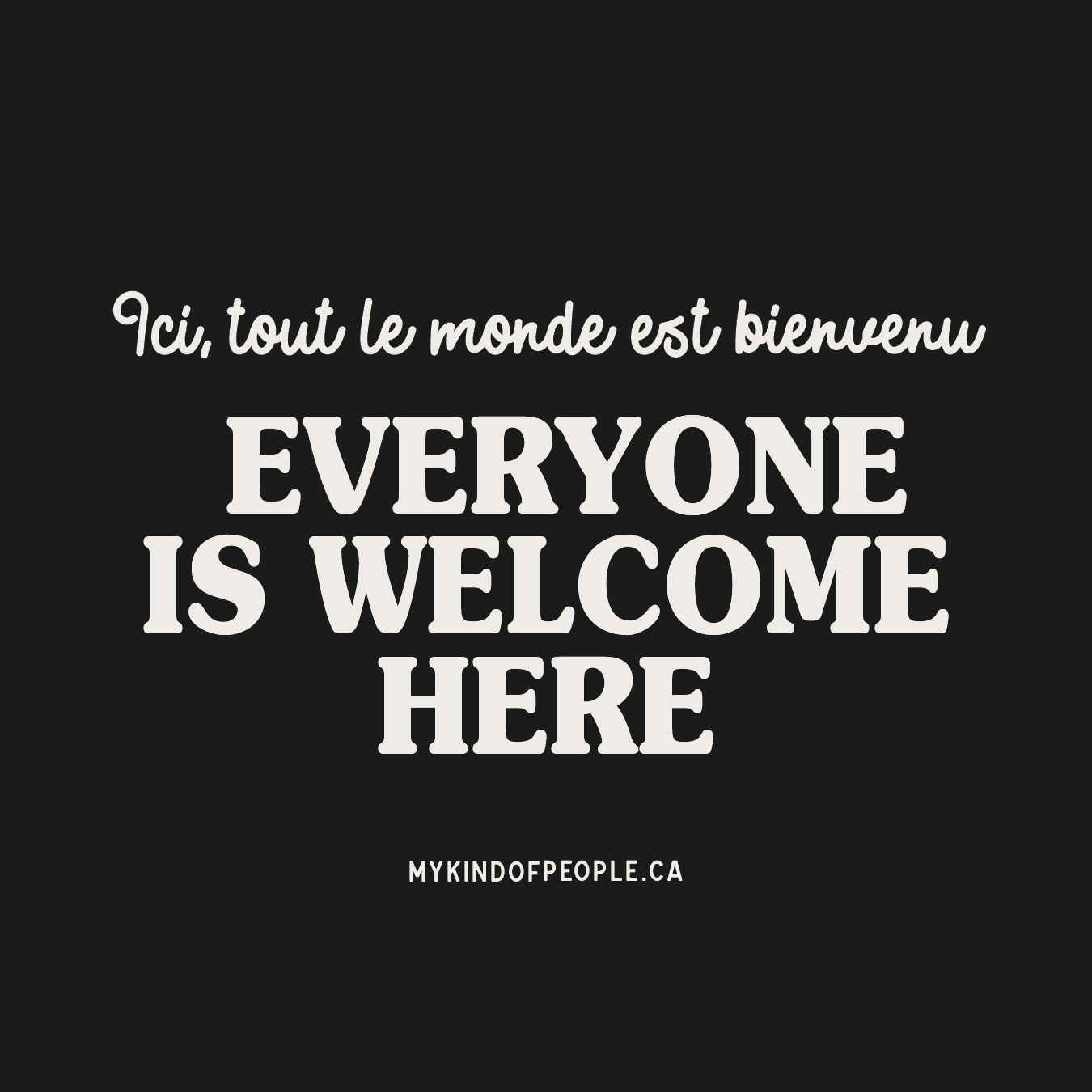 Everyone is welcome here | 3x3 Window Cling